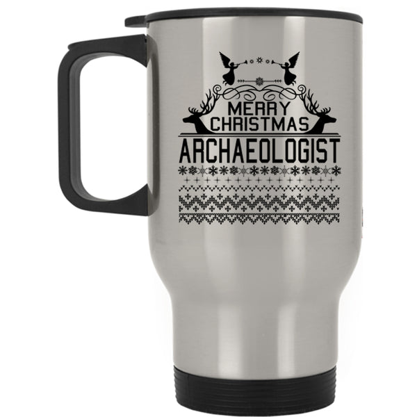 Archaeologist Travel Mug, Merry Christmas Mug