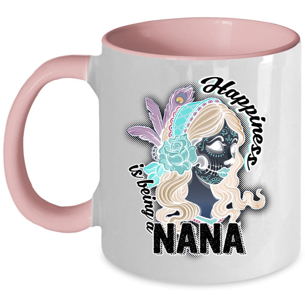 Cool Nana Coffee Mug, Happiness Is Being A Nana Accent Mug