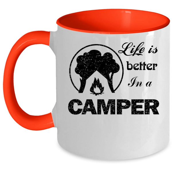Awesome Camper Coffee Mug, Life Is Better In A Camper Accent Mug