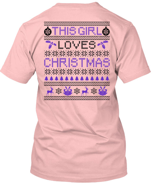 This Girl Loves Christmas T Shirt, Noel Christmas T Shirt
