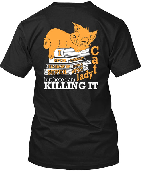 A black t-shirt with the shopify logo