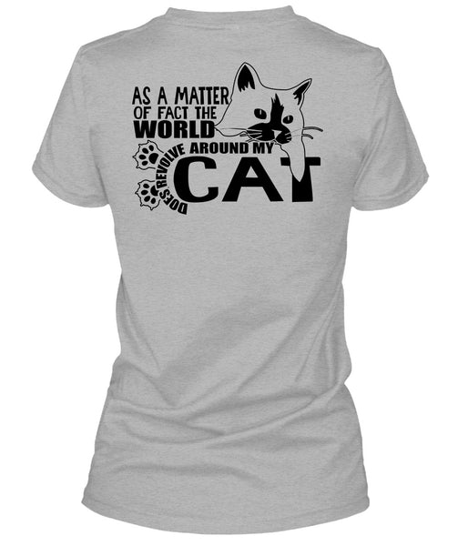 World Does Revolve Around My Cat T Shirt, I Love Cat T Shirt
