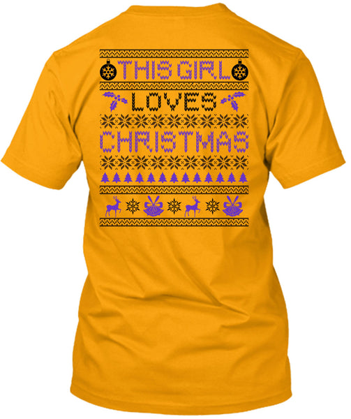 This Girl Loves Christmas T Shirt, Noel Christmas T Shirt