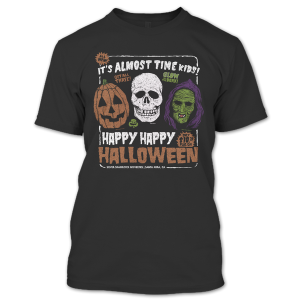 A black t-shirt with the shopify logo