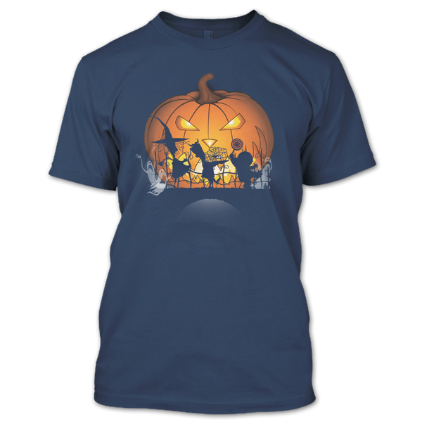 A black t-shirt with the shopify logo