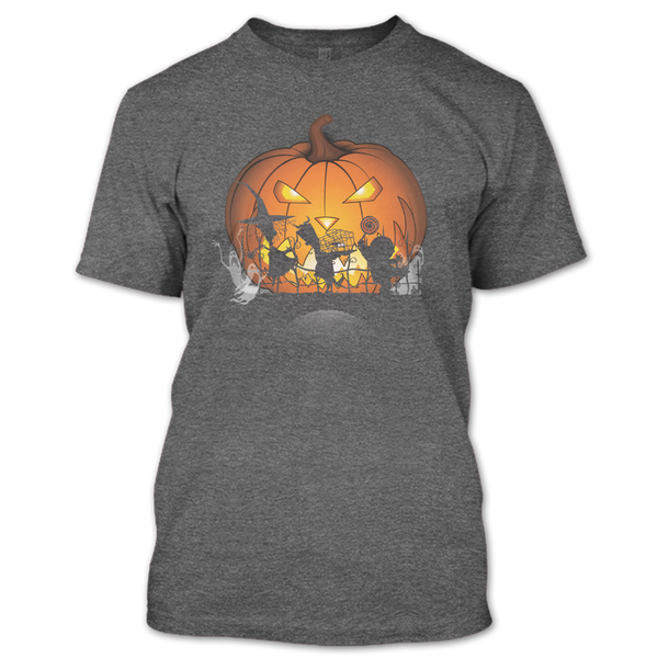 A black t-shirt with the shopify logo