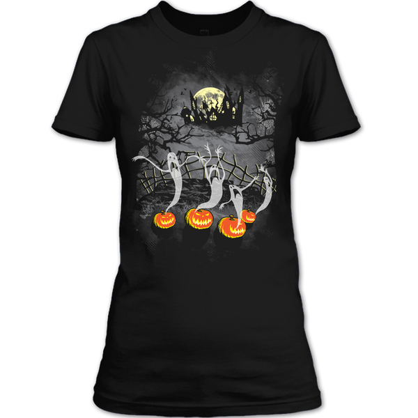 A black t-shirt with the shopify logo