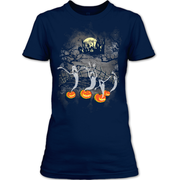 A black t-shirt with the shopify logo