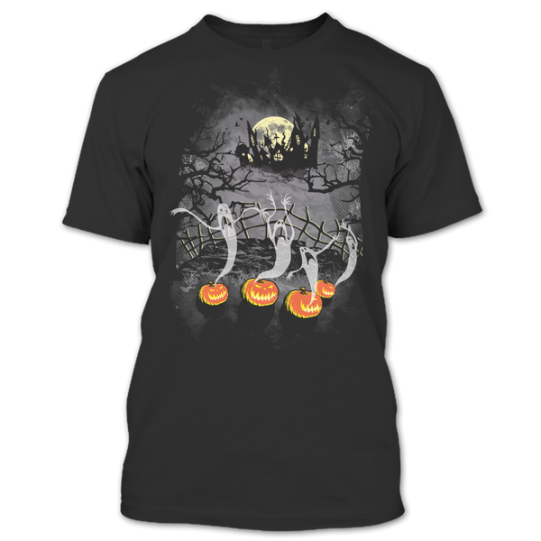 A black t-shirt with the shopify logo