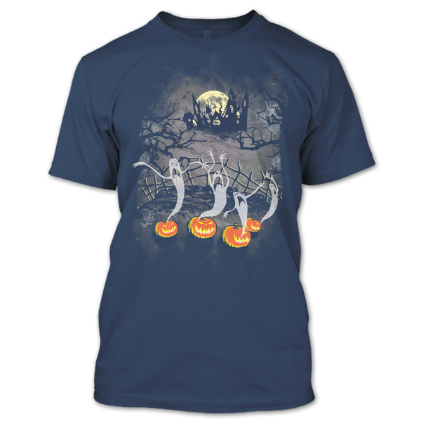 A black t-shirt with the shopify logo