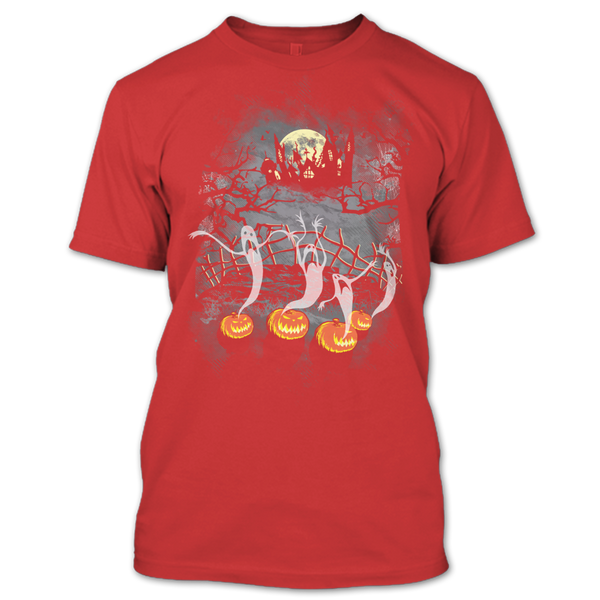 A black t-shirt with the shopify logo