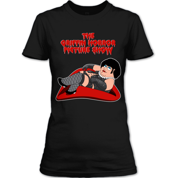 A black t-shirt with the shopify logo