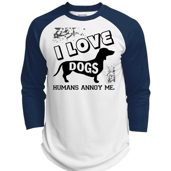 I Love Dogs Humans Annoy Me T Shirt, My Favorite T Shirt, Awesome T-Shirts  (Polyester Game Baseball Jersey)