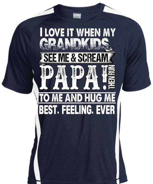 Grandkids See Me And Scream Papa T Shirt, Being A Papa T Shirt, Cool Shirt