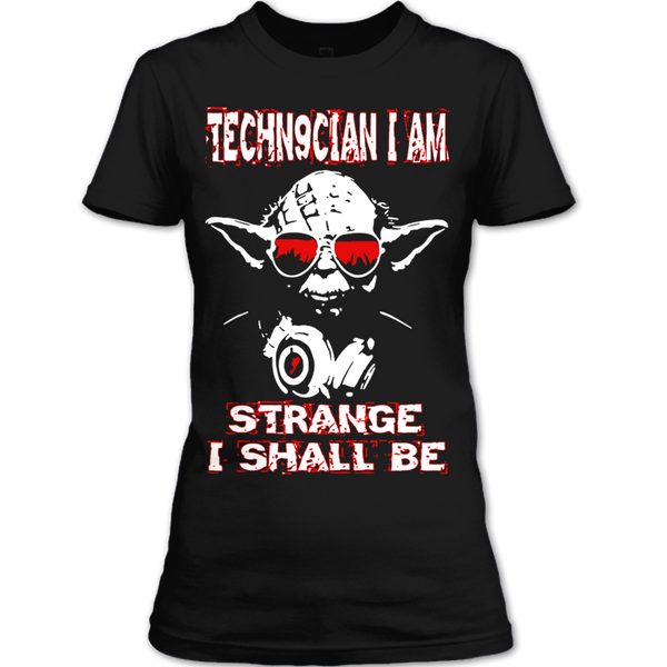 A black t-shirt with the shopify logo