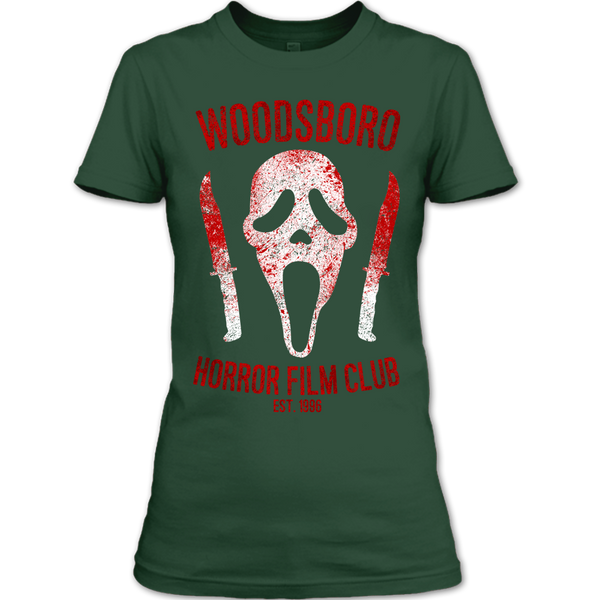 A black t-shirt with the shopify logo