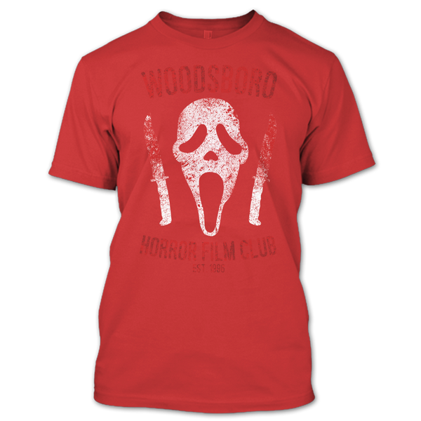 A black t-shirt with the shopify logo