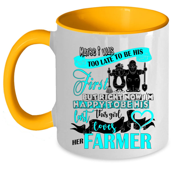 Cool Just Married Coffee Mug, This Girl Loves Her Farmer Accent Mug