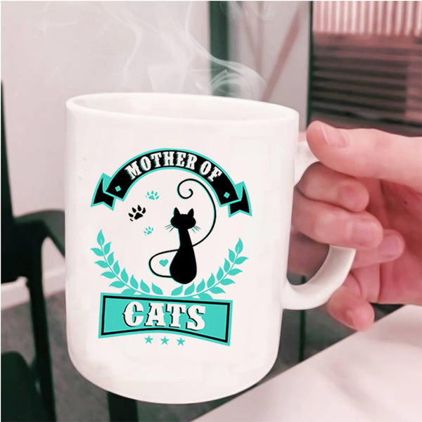 Cute Gift For Mom Coffee Mug, Mother Of Cats Cup