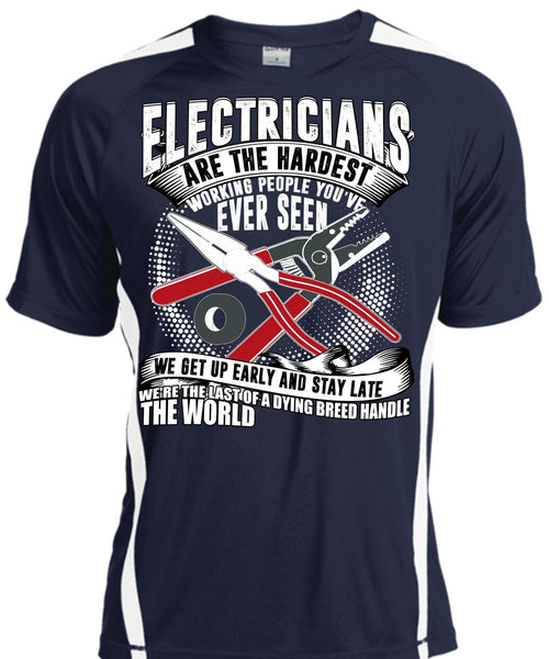 Electricians Are The Hardest Working T Shirt, Dying Breed Handle T Shirt, Cool Shirt