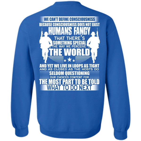 We Can't Define Consciousness T Shirt, I Love Veteran Sweatshirt