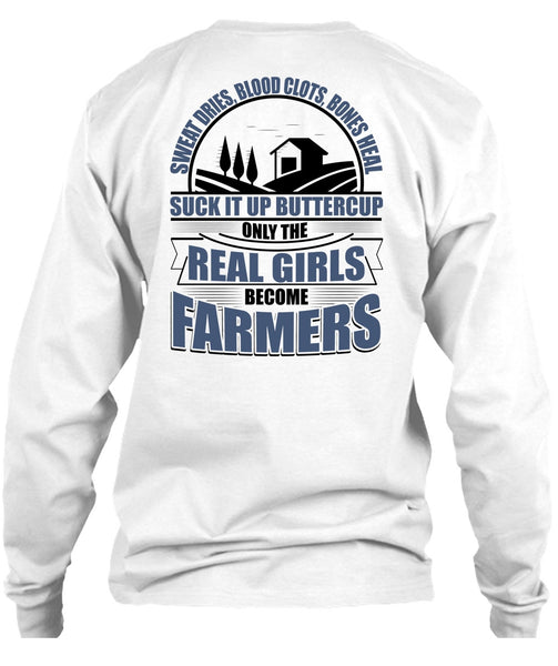 Real Girls Become Farmers T Shirt, I Love Farming T Shirt