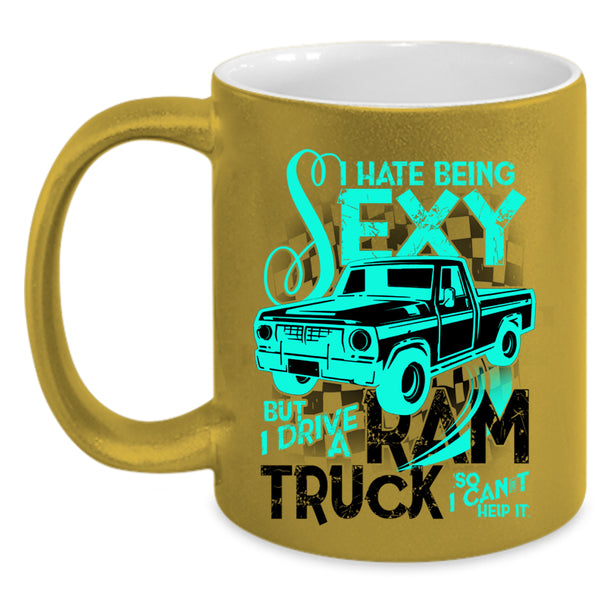 I Love Truck Coffee Mug, I Drive A Ram Truck Accent Mug