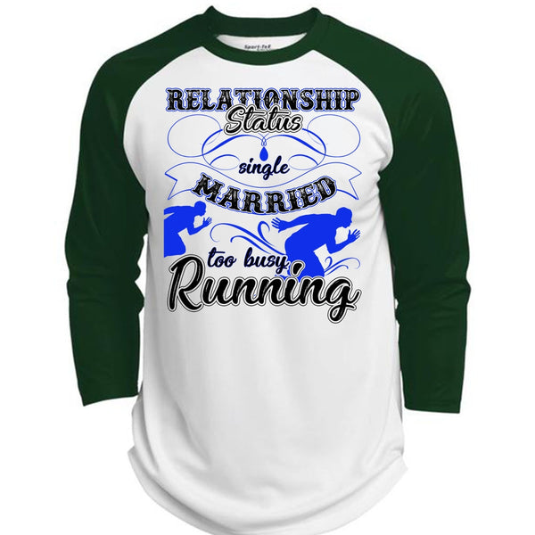 Married Too Busy Running T Shirt, Being A Runner T Shirt, Awesome T-Shirts  (Polyester Game Baseball Jersey)