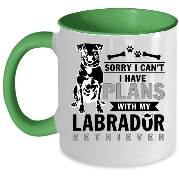 Dog Lovers Coffee Mug, I Have Plans With My Labrador Accent Mug