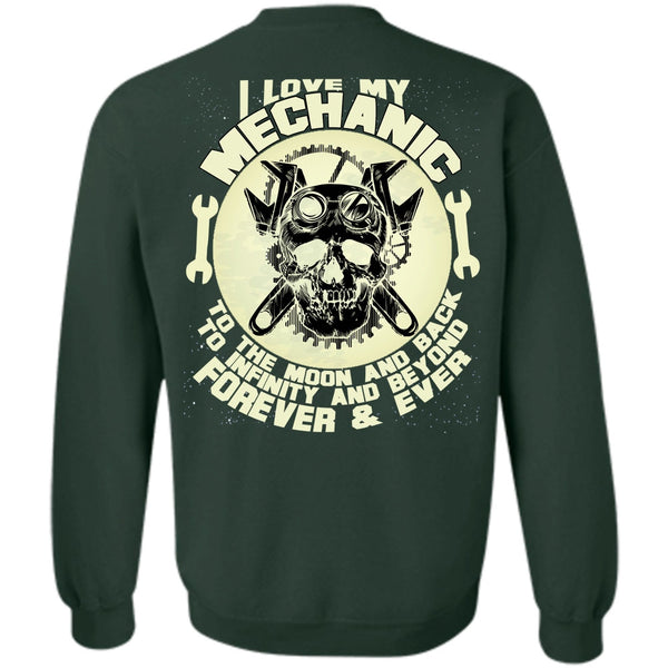 Being A Mechanic T Shirt, Moon And Back Sweatshirt