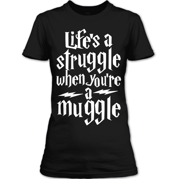 A black t-shirt with the shopify logo