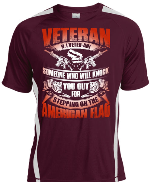 Veteran Who Will Knock You Out T Shirt, American Flag T Shirt, Cool Shirt