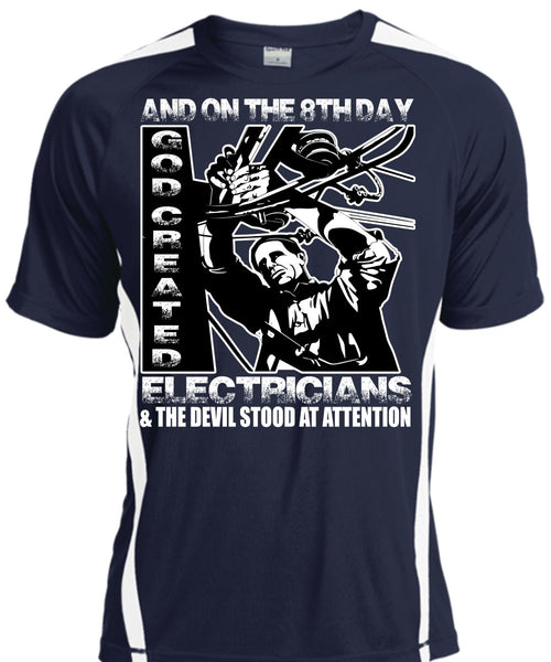 God Created Electricians T Shirt, Being An Electrician T Shirt, Cool Shirt