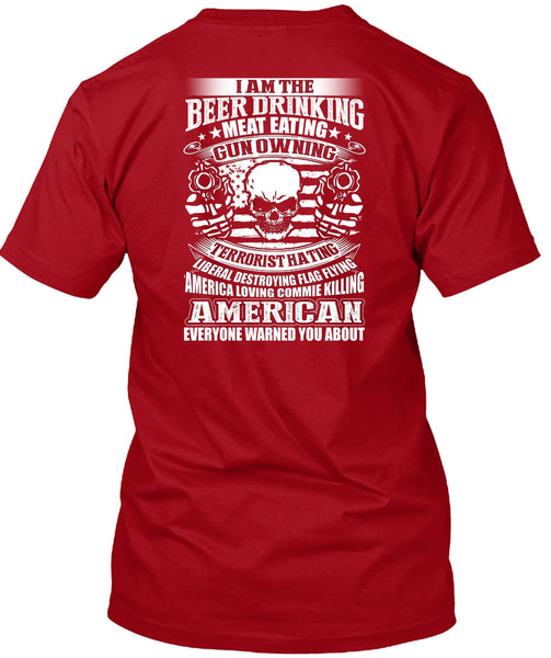 Meat Eating Gun Owning T Shirt, American T Shirt