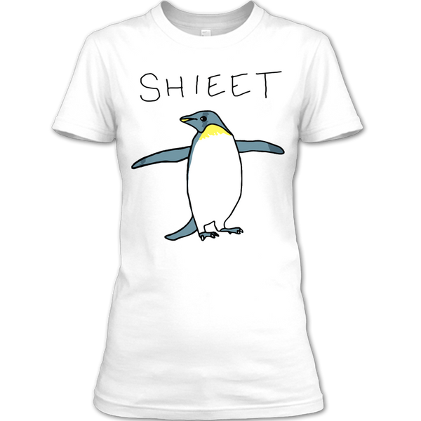 A black t-shirt with the shopify logo