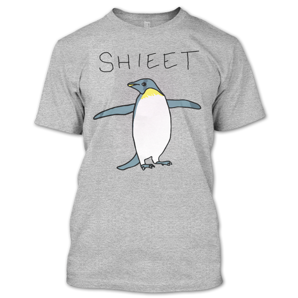 A black t-shirt with the shopify logo