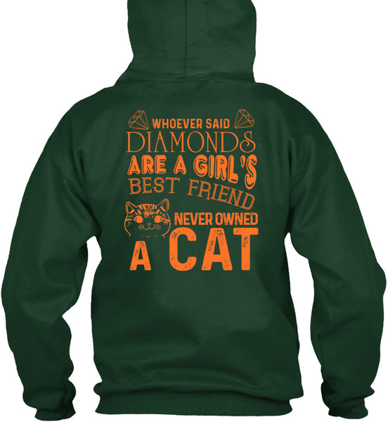 Diamonds Are A Girl's Best Friend Never Owned A Cat T Shirt, I Love Cat T Shirt