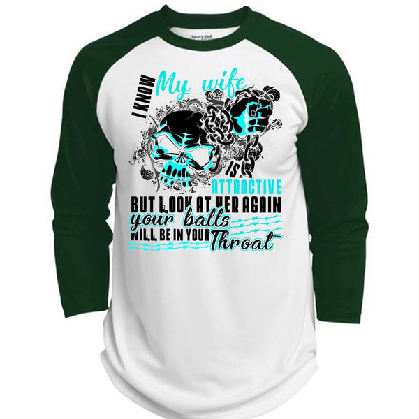 I Know My Wife T Shirt, I Love Wife T Shirt, Awesome T-Shirts  (Polyester Game Baseball Jersey)