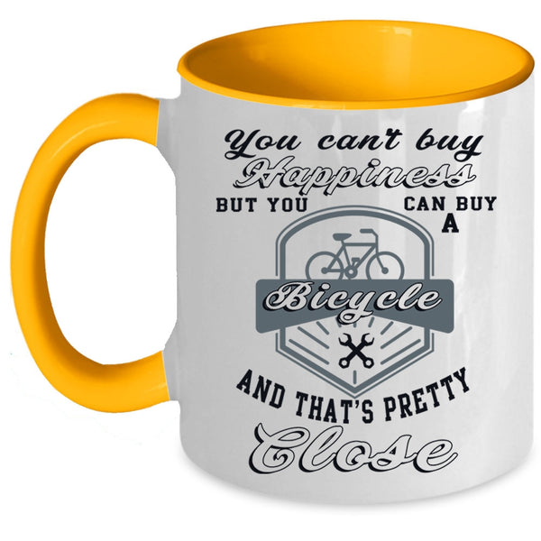 It Make Me Happy Coffee Mug, You Can Buy A Bicycle Accent Mug
