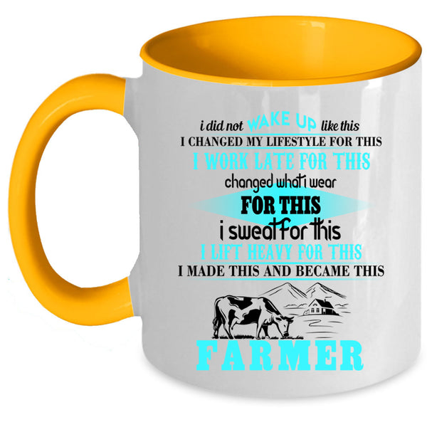Cool Farmer Coffee Mug, Became This Farmer Accent Mug