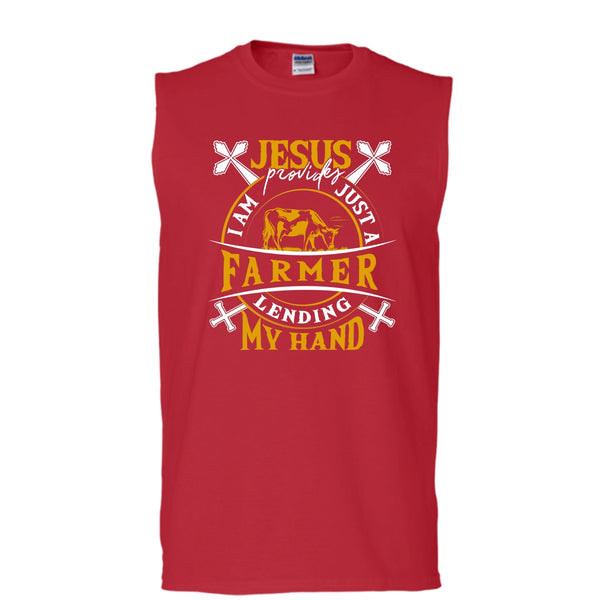 I Am Just A Farmer T Shirt, Coolest Farmer Ever Tank Top (Men's Cotton Sleeveless)