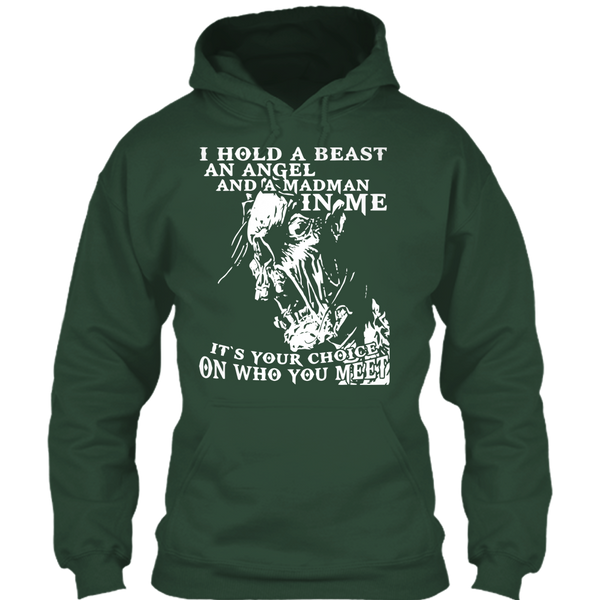 A black t-shirt with the shopify logo