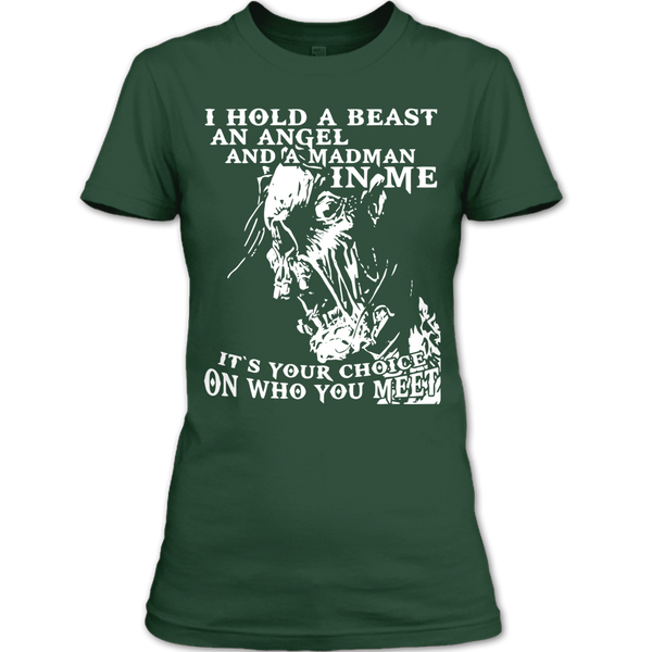 A black t-shirt with the shopify logo