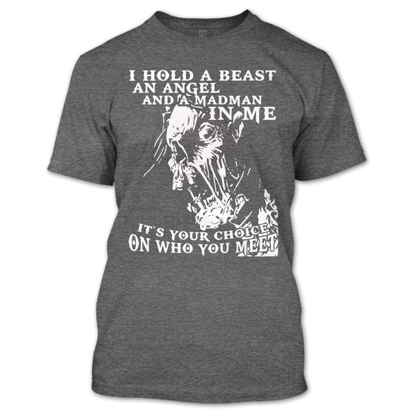 A black t-shirt with the shopify logo