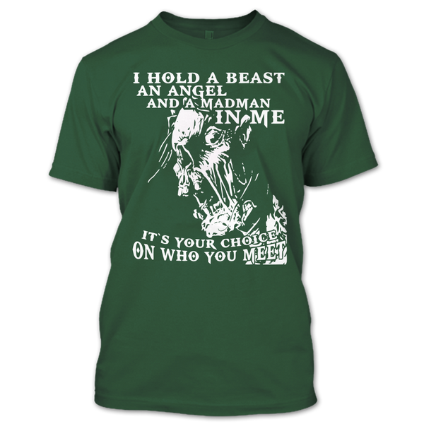 A black t-shirt with the shopify logo