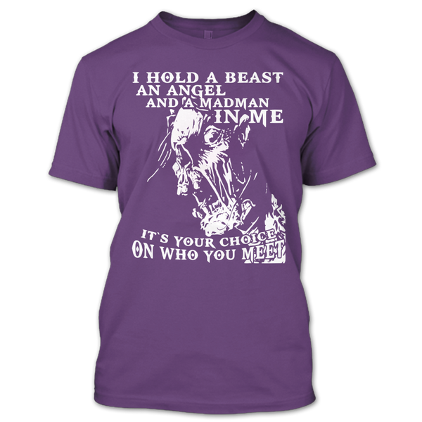 A black t-shirt with the shopify logo