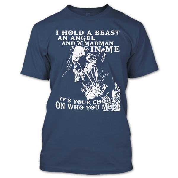 A black t-shirt with the shopify logo