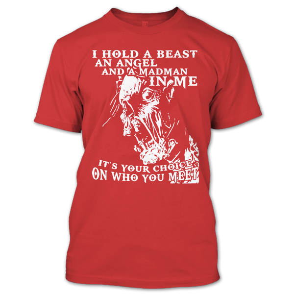 A black t-shirt with the shopify logo