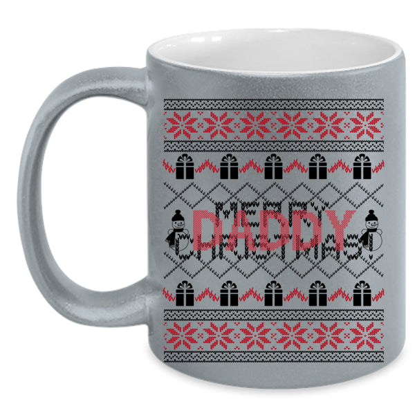 Cute Daddy Coffee Mug, Merry Christmas Accent Mug