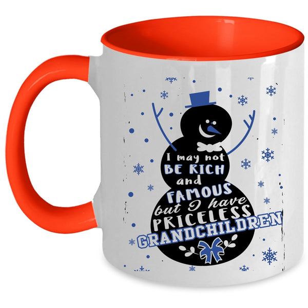 Christmas Gift For Grandparent Coffee Mug, I Have Priceless Grandchildren Accent Mug